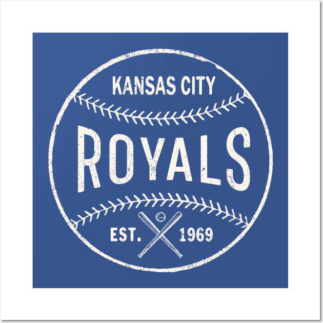 Vintage Kansas City Royals by Buck Tee Originals Wall Art by Buck Tee